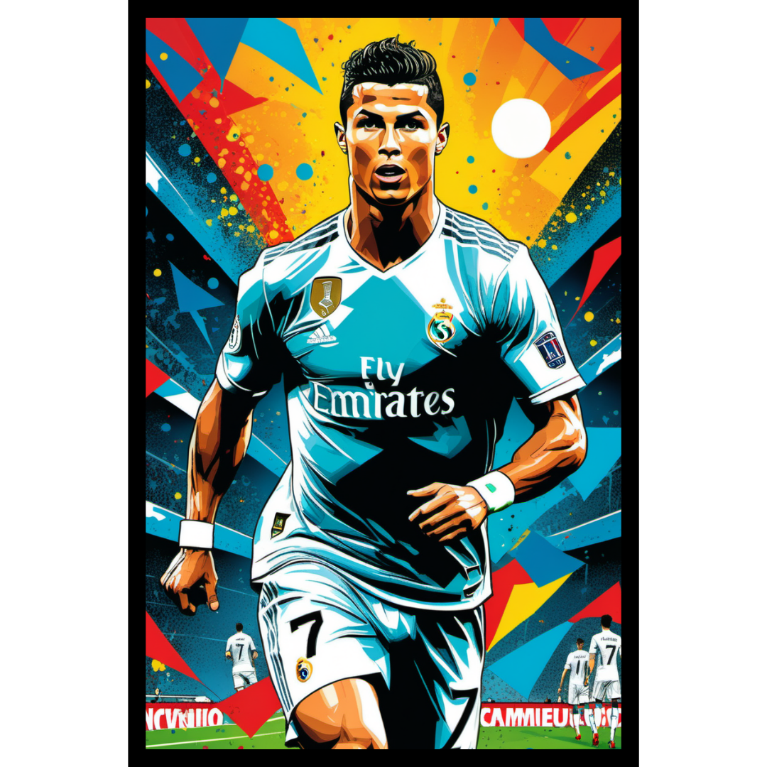 Cristiano Ronaldo Real Madrid Poster – Football Legend Wall Art Print