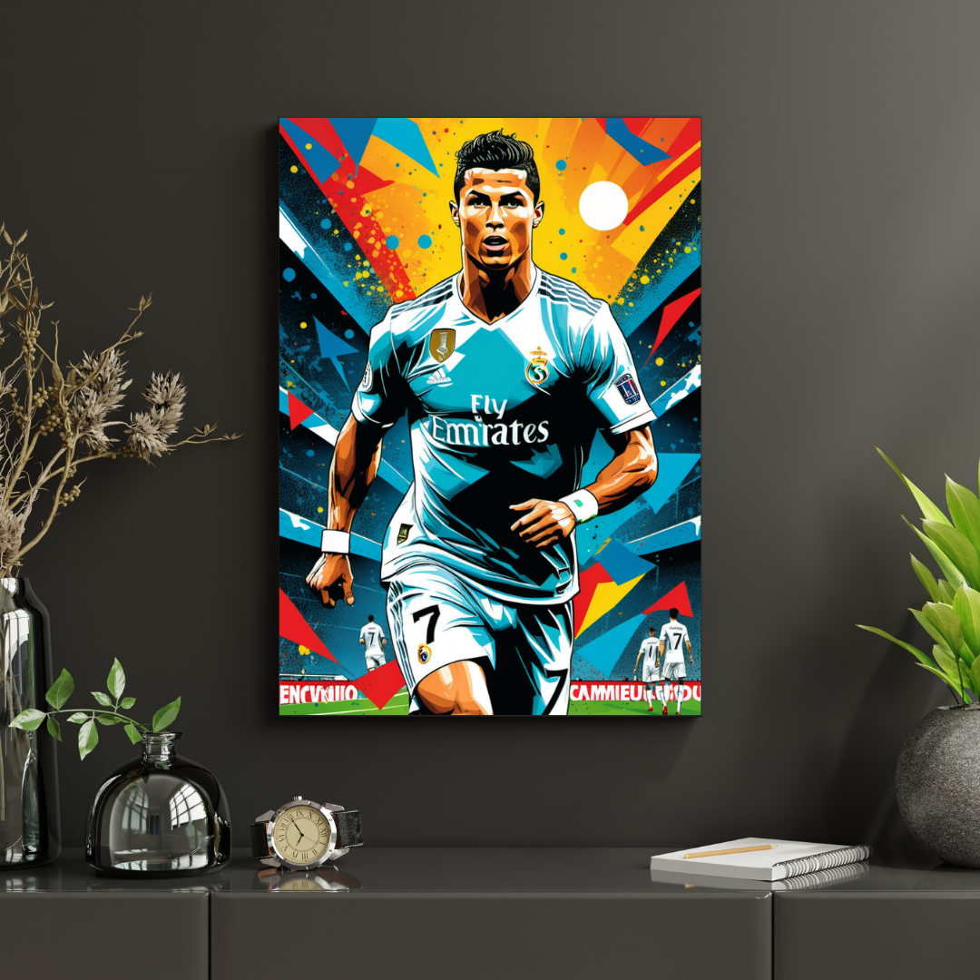 Cristiano Ronaldo Real Madrid Poster – Football Legend Wall Art Print