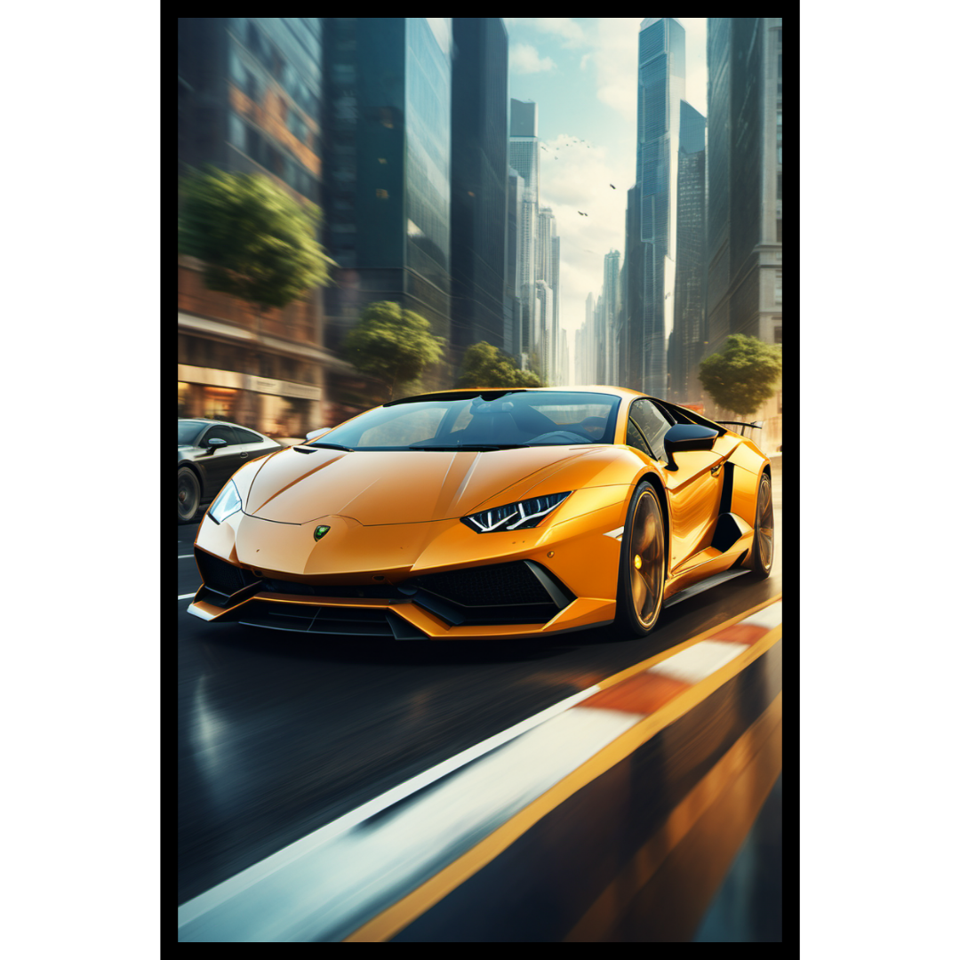 Lamborghini Huracán Poster – Supercar Street Racing Wall Art Print