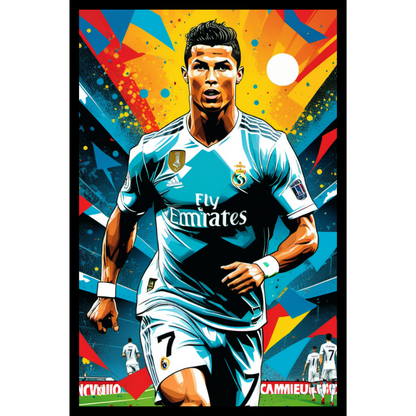 Cristiano Ronaldo Real Madrid Poster – Football Legend Wall Art Print