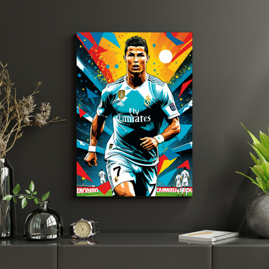 Cristiano Ronaldo Real Madrid Poster – Football Legend Wall Art Print
