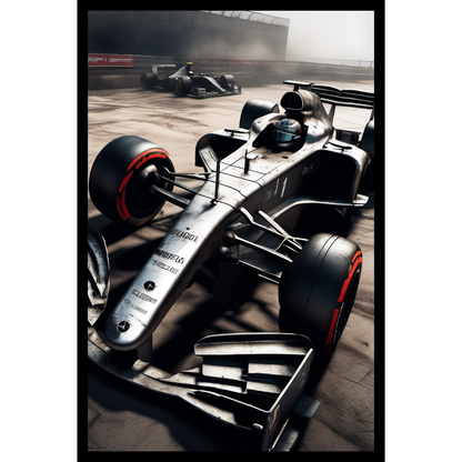 Mercedes Formula 1 Poster – Silver Arrows Racing Wall Art Print