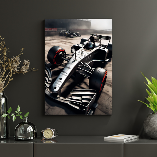 Mercedes Formula 1 Poster – Silver Arrows Racing Wall Art Print