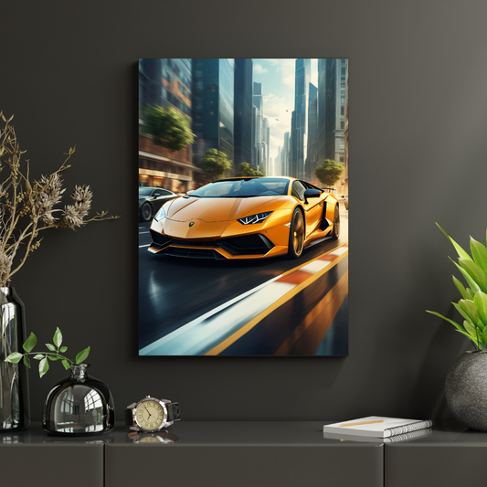 Lamborghini Huracán Poster – Supercar Street Racing Wall Art Print