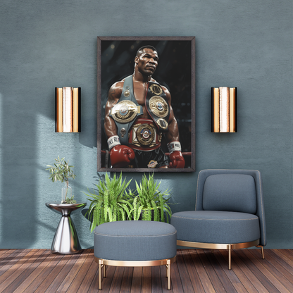 Mike Tyson Poster – Heavyweight Boxing Champion Wall Art Print